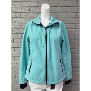 Free Country Aqua Front Zip Jacket with Faux Fur Liner Size M